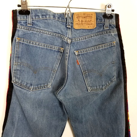 Vintage Levi's 505 Orange Tab 40505 0916 Men Sz 30 x 29 DIY Extended Waist Blue - Picture 4 of 6
